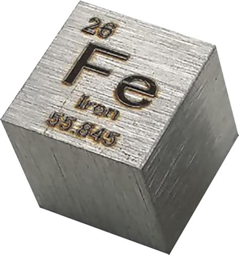 Tihonori Iron Cube Mm Pure Metal Element Cubes Laser Engraved