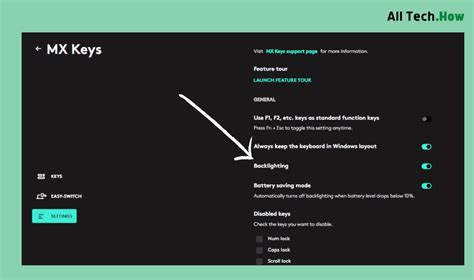 How to Change Logitech MX Keys S Backlight Settings