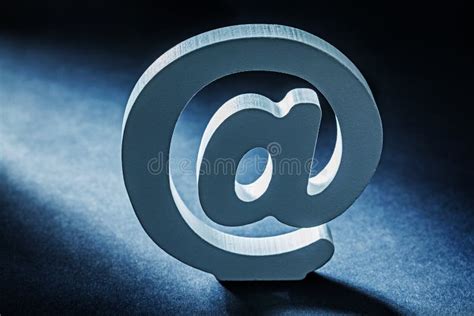 White Email Symbol On Dark Black Background Stock Photo - Image of ...