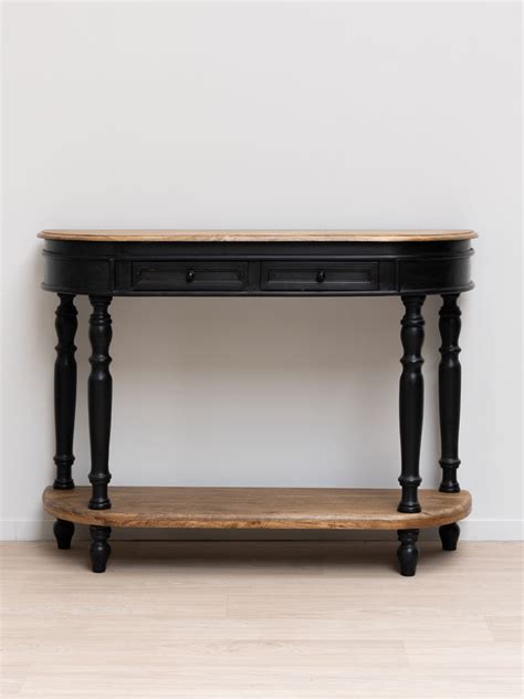 Chehoma Furniture Consoles Console With Low Shelf Black Nevermore