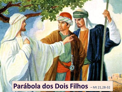 A Parábola Dos Dois Filhos - Parábola dos Dois Filhos – Mt 21, ppt carregar | Parábolas, Religião ...