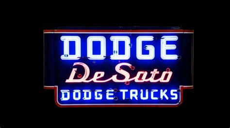 Original Dodge Desoto Trucks Neon Sign Neon Signs Neon Signs