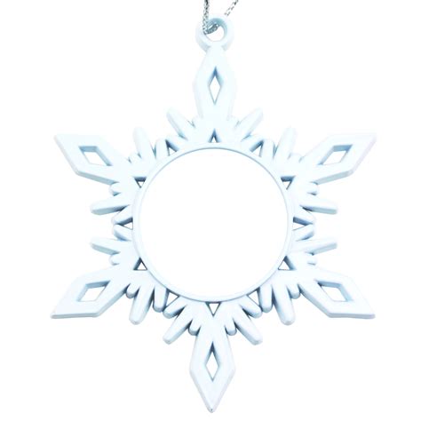 White Snowflake Holiday Ornament Ornws Emt