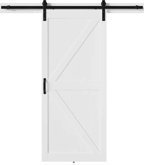 Amazon Kinmade X In White Sliding Barn Door With Ft Barn