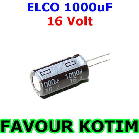 Jual Elco Elko 1000uf 16v Electrolyte Capacitor Kapasitor Fvkotim Shopee Indonesia