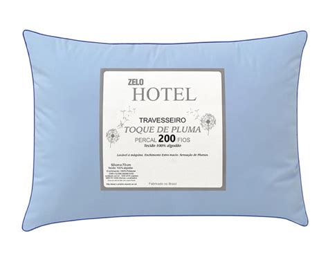 Travesseiro Zelo Hotel Toque De Pluma X M Percal Fios