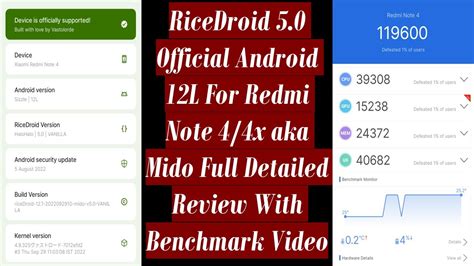 RiceDroid 5 0 Official Android 12L For Redmi Note 4 4x Aka Mido Full