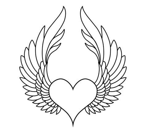 Free Vector Angel Wings Line Art And Outline 16547763 Vector Art At