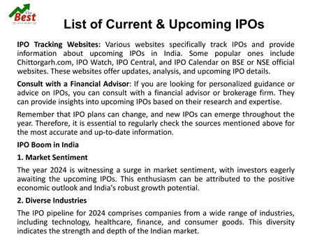 Upcoming IPO In India 2024 Ppt