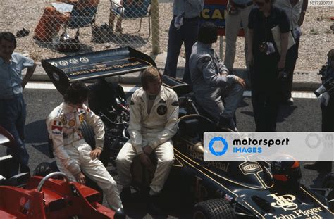 L R Arturo Merzario With Lotus Teammates Ronnie Peterson And Emerson