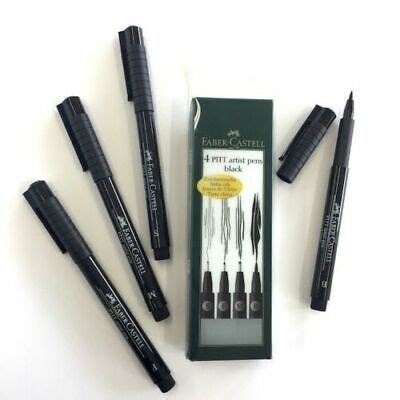 Faber Castell Pitt Artist Pen Black Fineliner Drawing Pen Set Of S