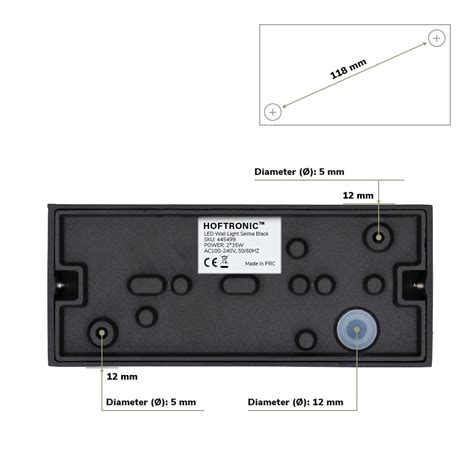 Led Wall Light Selma Black Hoftronic