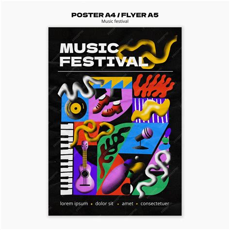 Free PSD | Music show poster template