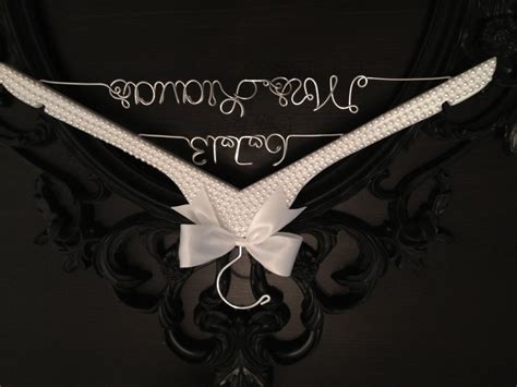 Bride Hanger Wedding Hanger Pearl Covered Hanger Bling Etsy