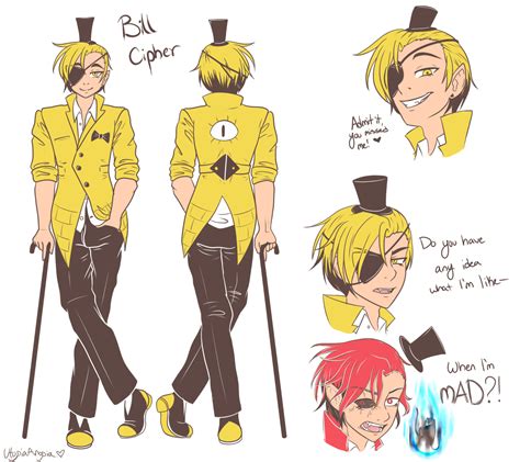 Human Bill Cipher Original Design By Utopiaanopia On Deviantart