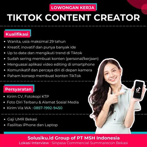 Lowongan Kerja Content Creator Di Pt Mitra Selindo Harmonis Jakartakerja