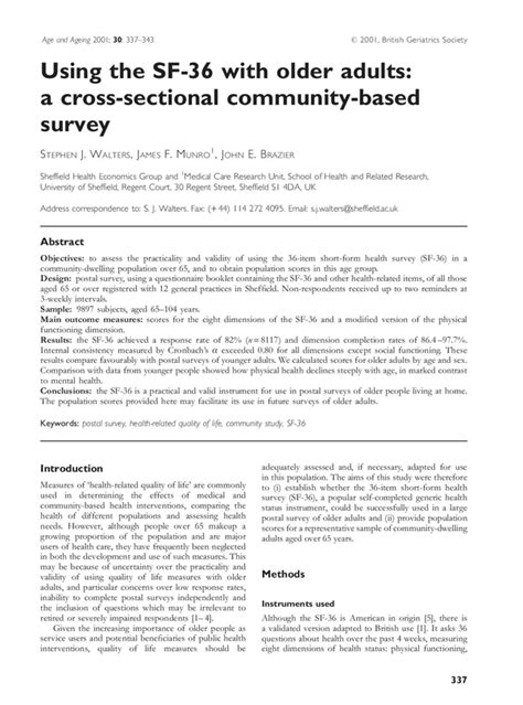 Cross Sectional Research 7 Examples Format Pdf Examples