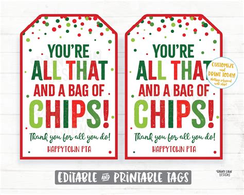 You Re All That And A Bag Of Chips Printable