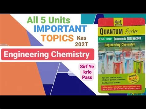 Engineering Chemistry Aktu Important Topics Of All Units Important