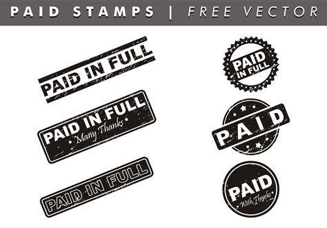 Paid Stamps Free Vector 94687 Vector Art At Vecteezy