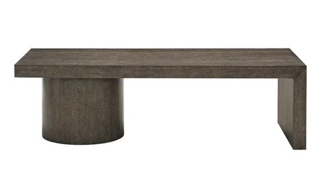 Bernhardt Linea Wooden Contemporary Cocktail Table With Pedestal Base