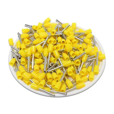 Aw10012 18 And 17 Awg Insulated Wire Ferrules 12mm Pin Yellow Ul