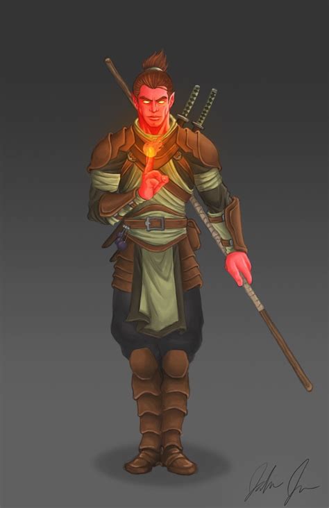 Fire Genasi Monk