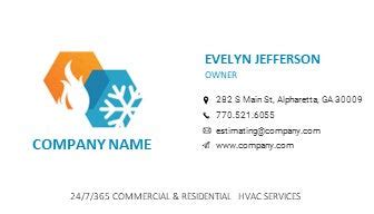 HVAC Logo | HVAC Business Card | Design 1-5 – Construction Proposal Templates