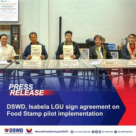 Dswd And Isabela Lgu Partner To Pilot Food Stamp Program Dswd Assistance Philippines