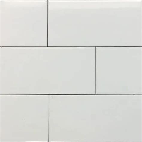 Glossy Rectangular Ceramic White Wall Tile Size X Cm Thickness