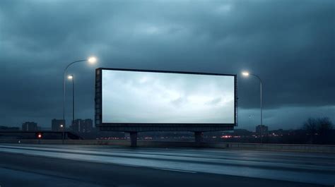 Premium Photo Billboard Mockup On A Busy Highway