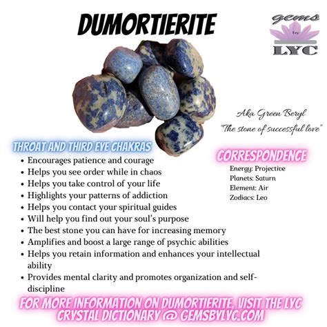 Dumortierite Patience And Courage Gems By Lyc Dumortierite