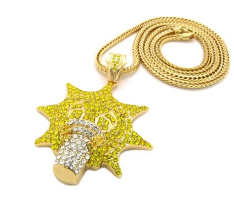 New Hip Hop Gold Plated Chief Keef Glo Gang Pendant W 36 Franco Chain