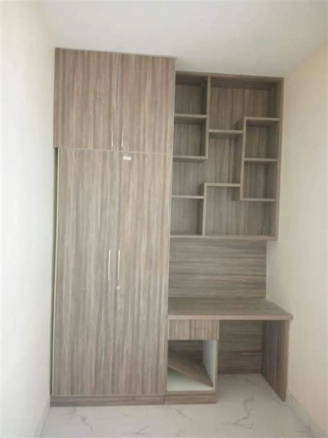 Hinged Door Doors Brown Laminated Plywood Wardrobe Without Mirror