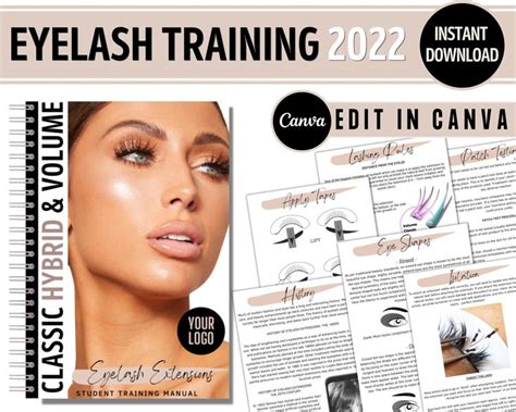 Eyelash Extensions Training Manual Unbranded Editable Lash