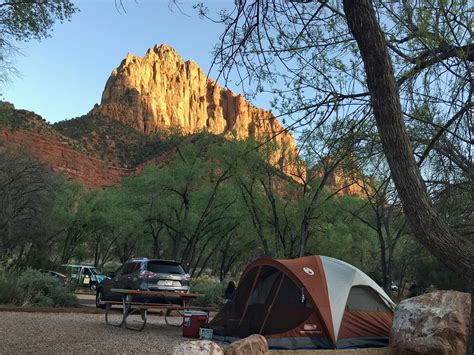 Watchman Campground At Zion National Park Site D The Most Scenic