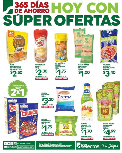 Domingo de Súper Ofertas en Súper Selectos 21 Agosto TuOfertaSV