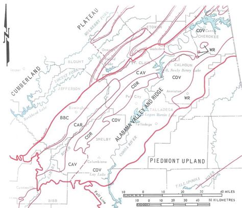 2 Sections Of The Alabama Valley And Ridge Physiographic Province