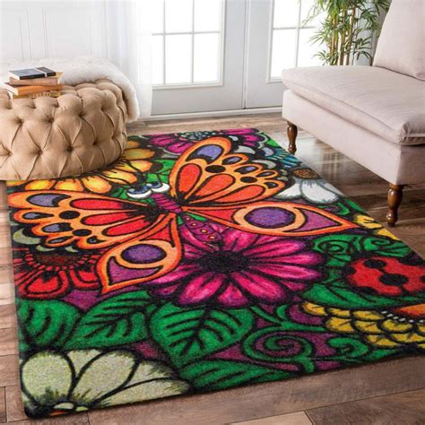 Butterfly Flower Hm M Rug In Flower Rug Butterfly Flowers