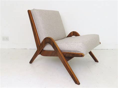 Stunning Vintage Neil Morris Boomerang Walnut Lounge Chair Neil