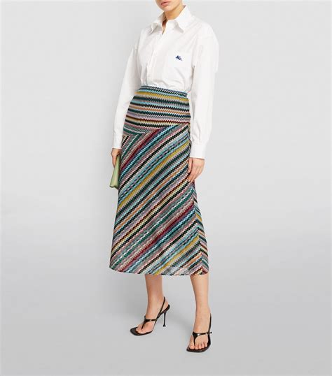 Missoni Multi Zigzag Midi Skirt Harrods UK