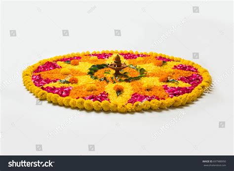 Flower Rangoli Diwali Pongal Made Using Stock Photo 697988950 | Shutterstock