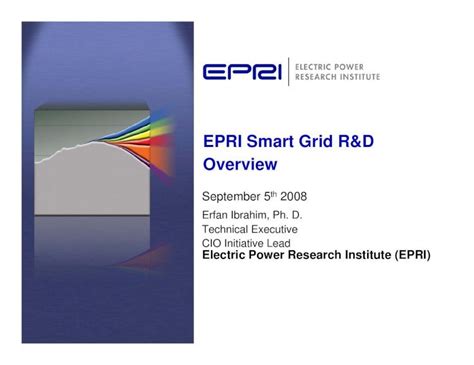 Pdf Epri Smart Grid R D Overview Stanford University Epri Smart