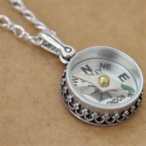 Antique Compass Necklace Women Etsy