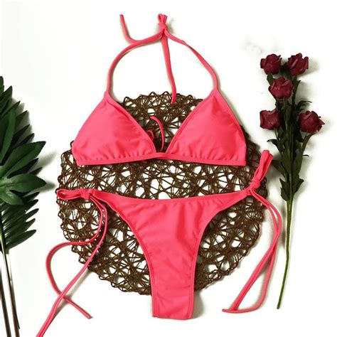 Sexy Brazilian Bikini Set Women Leopard Swimwear Halter Etsy