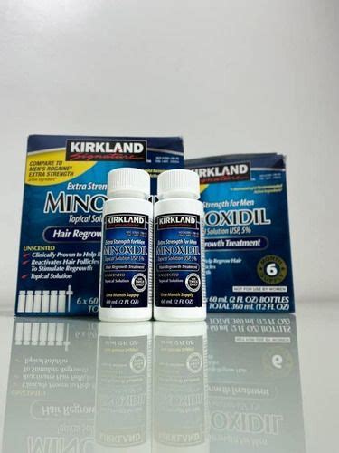 Minoxidil Kirkland 5 Crescimento De Barba E Cabelo 1 Mês