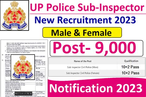 Up Police Si Vacancy 2023 9000 Post Notification Online Form