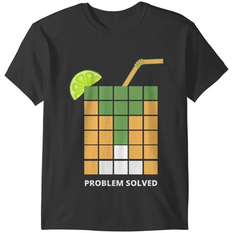 Wordle Margarita Problem Solved T Shirts Sold By M Hjtsxz Sku