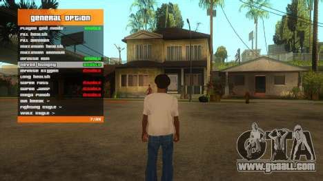 R'-TRAINER V2.0.1 - menu cheat for GTA San Andreas