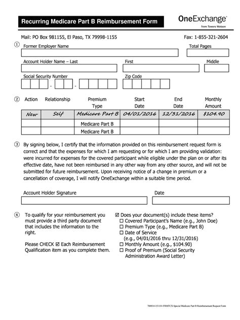 Fillable Online Pebp State Nv Recurring Medicare Part B Reimbursement